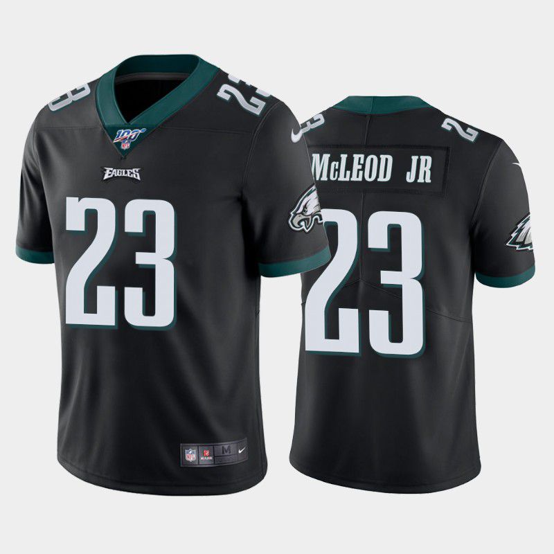 Men Philadelphia Eagles 23 Rodney McLeod Nike Black 100th Vapor Limited NFL Jersey